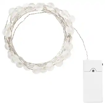 Ikea SnÖyra led string light with 40 lights, indoor/battery operated silver color offer