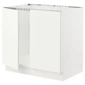 Ikea Sektion Base cabinet for sink + 2 doors, white/vallstena white, 36x24x30 offer