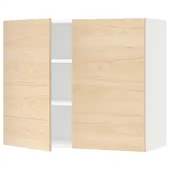 Ikea Sektion Wall cabinet with 2 doors, white/askersund light ash effect, 36x15x30 offer