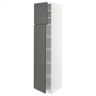Ikea Sektion High cabinet with shelves/2 doors, white/voxtorp dark gray, 18x24x80 offer