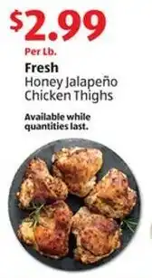 Aldi Fresh Honey Jalapeño Chicken Thighs offer