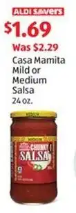 Aldi Casa Mamita Mild or Medium Salsa offer