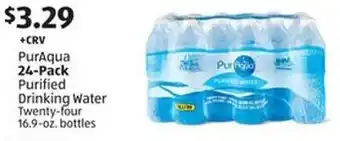 Aldi PurAqua 24-Pack Purified Drinking Water offer