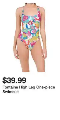 TJ Maxx Fontaine High Leg One-piece Swimsuit offer