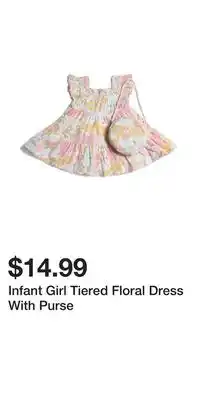 TJ Maxx Infant Girl Tiered Floral Dress With Purse offer