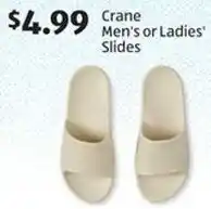 Aldi Crane Men's or Ladies' Slides offer