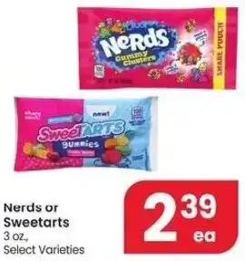 Albertsons Nerds or Sweetarts 3 oz. offer