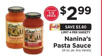 ShopRite Pasta Sauce offer