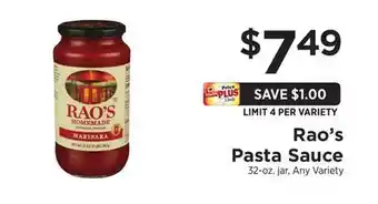 ShopRite Pasta Sauce offer
