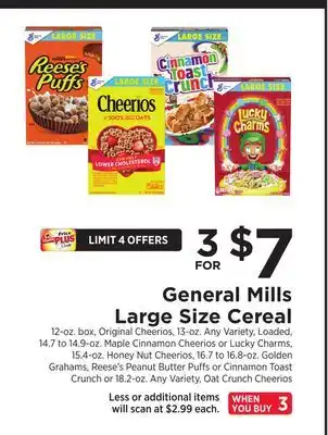 ShopRite Large Size Cereal offer