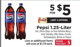 ShopRite Pepsi 1.25-Liter offer