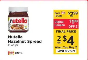 ShopRite Hazelnut Spread offer