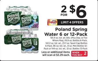 ShopRite Water 6 or 12-Pack offer