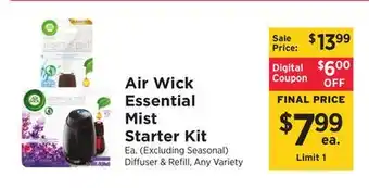 ShopRite Air Wick Essential Mist Starter Kit offer