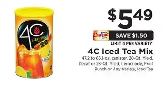 ShopRite 4C Iced Tea Mix offer