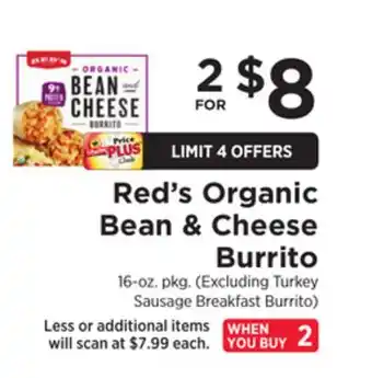 ShopRite Organic Bean & Cheese Burrito offer