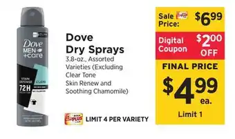 ShopRite Dry Sprays offer