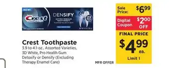 ShopRite Toothpaste offer