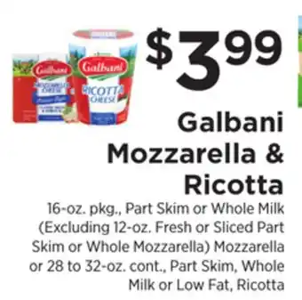 ShopRite Mozzarella & Ricotta offer