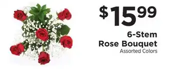ShopRite 6-Stem Rose Bouquet offer