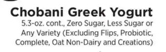 ShopRite Chobani Greek Yogurt offer