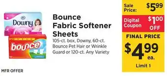 ShopRite Fabric Softener Sheets offer