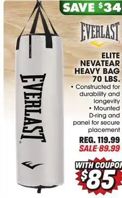 Big 5 Everlast Elite Nevatear Heavy Bag 70 lbs offer