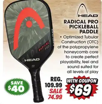 Big 5 HEAD Radical Pro Pickleball Paddle offer