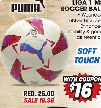 Big 5 Puma Orbita La Liga 1 MS Soccer Ball offer