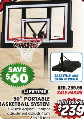 Big 5 Lifetime 50 Portable Basketball Hoop offer