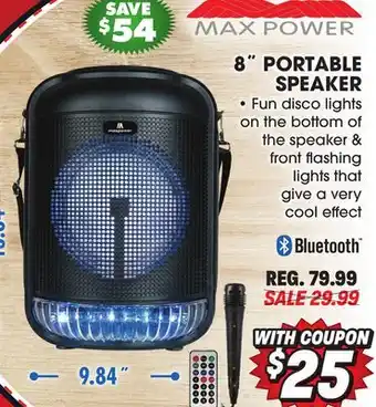 Big 5 Max Power 8 Portable Bluetooth Speaker offer