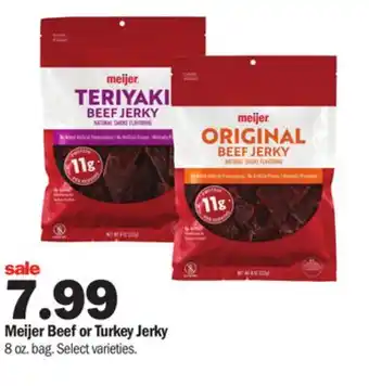 Meijer Meijer Beef or Turkey Jerky offer