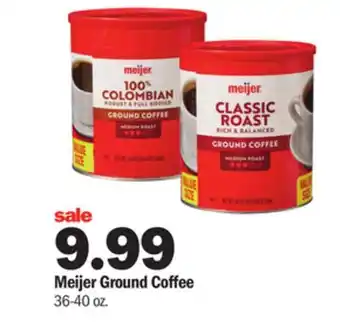 Meijer Meijer Ground Coffee offer