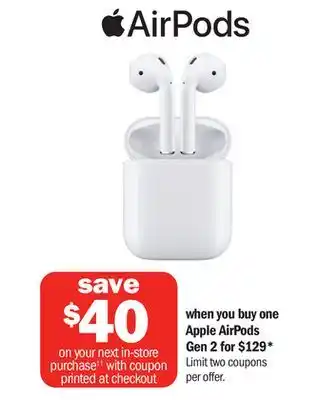 Meijer Apple AirPods Gen 2 offer
