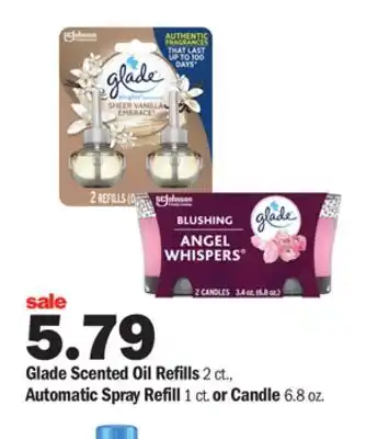 Meijer Glade Scented Oil Refills 2 ct., Automatic Spray Refill 1 ct. or Candle 6.8 oz offer
