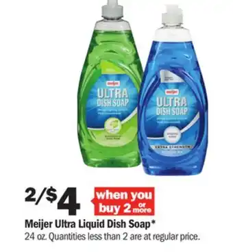 Meijer Meijer Ultra Liquid Dish Soap offer
