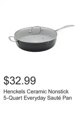 Costco Henckels Ceramic Nonstick 5-Quart Everyday Sauté Pan offer