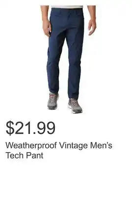 Costco Weatherproof Vintage Men's Tech Pant offer