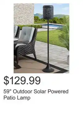 Costco 59 Outdoor Solar Powered Patio Lamp offer