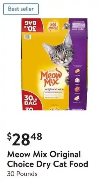 Walmart Meow Mix Original Choice Dry Cat Food offer