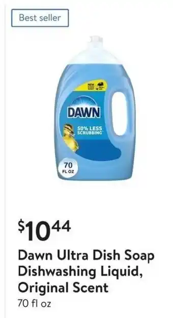 Walmart Dawn Ultra Dish Soap Dishwashing Liquid, Original Scent offer