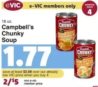 Harris Teeter Campbell's Chunky Soup offer