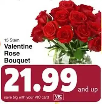 Harris Teeter Valentine Rose Bouquet offer