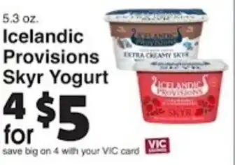Harris Teeter Icelandic Provisions Skyr Yogurt offer