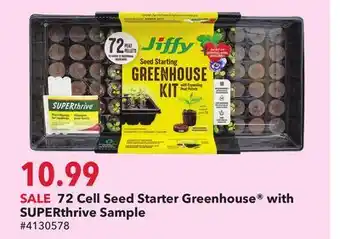 Runnings Jiffy 72 Cell Seed Starter Greenhouse with SUPERthrive Sample offer