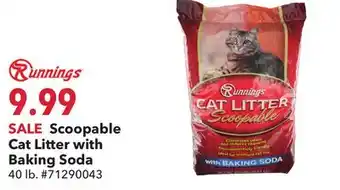 Runnings Runnings Scoopable Cat Litter with Baking Soda offer