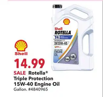 Runnings Rotella Triple Protection 15W-40 Engine Oil offer