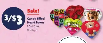Family Dollar Candy Filled Heart Boxes offer