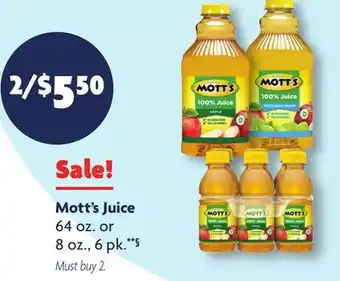 Family Dollar Mott's Juice offer