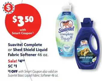 Family Dollar Suavitel Complete or Shed Shield Liquid Fabric Softener offer